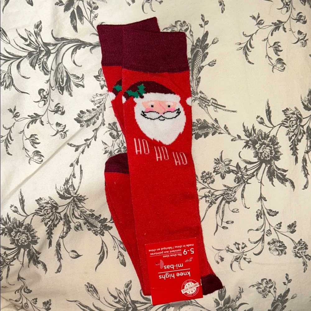 Festive Santa Socks - Red